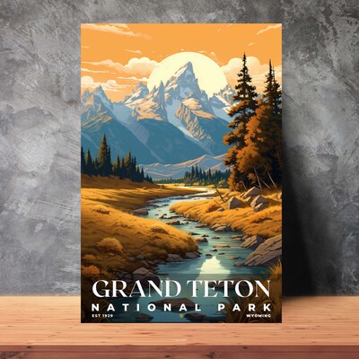 Grand Teton National Park Poster, Travel Art, Office Poster, Home Decor | S7 - image3